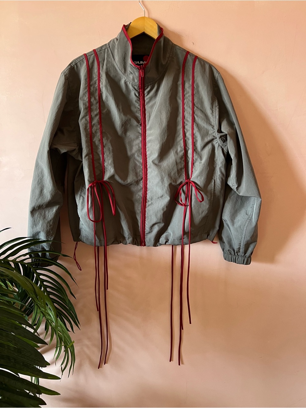 Gumi grey and red jacket